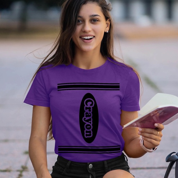 ⭐️Halloween Crayon Shirt Costume For Teams Groups Unisex T-shirt⭐️ - Picture 1 of 4